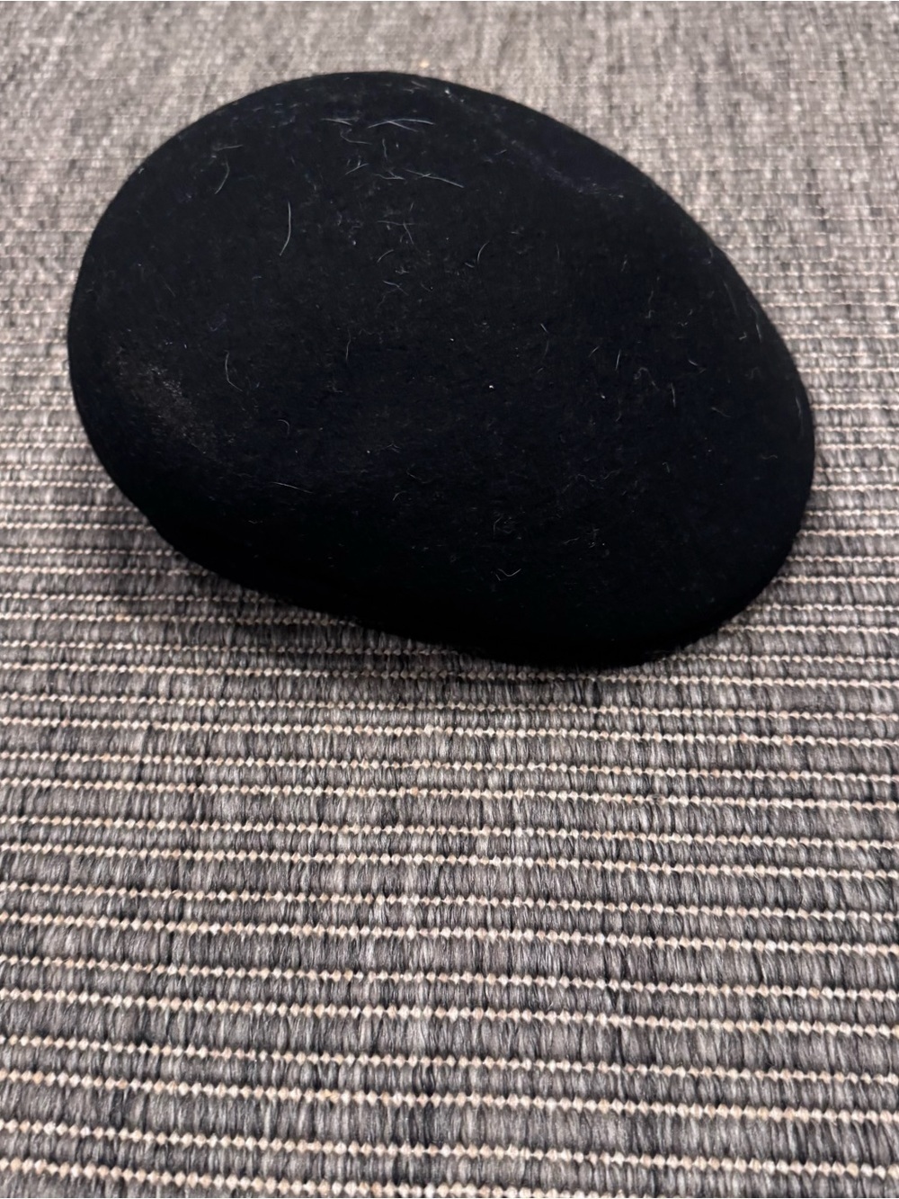 Stetson Black Curley Cap 100% Wool Felt Beret
